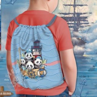 Dekostoff KIDS BACKPACK Sailor Panda PANEL