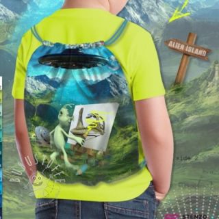 Dekostoff KIDS BACKPACK Alien my friend PANEL