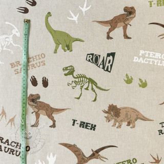 Dekostoff Linenlook DINOSAUR WILD ADVENTURE