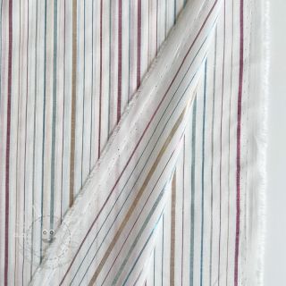 Baumwollstoff LUREX stripes white
