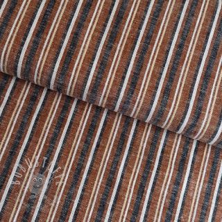 Leinenstoff YARN DYED Stripe rust