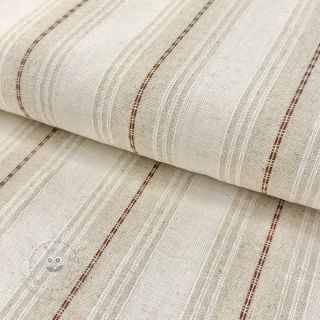 Viskosestoff leinen Stripe brown