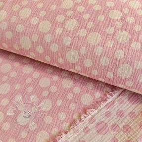 Double gauze/musselin JACQUARD Dots pink