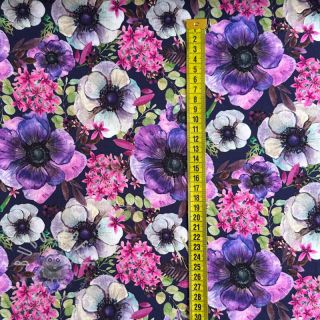 Sweatstoff Violetta flower digital print