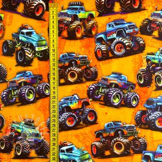 Sweatstoff Monsters and trucks design B digital print