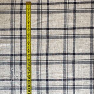 Leinenstoff VISCOSE Lira check naturals