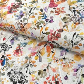 Leinen mit Baumwolle Pretty florals deisgn A digital print