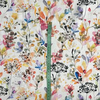 Leinen mit Baumwolle Pretty florals deisgn A digital print