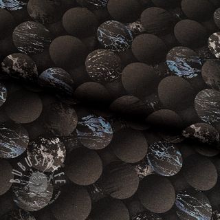 Jersey Boucle brown digital print