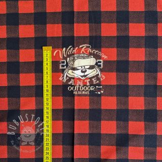 Sweatstoff Redwood red PANEL digital print
