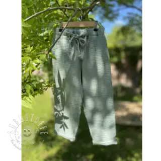 Double gauze/musselin green ORGANIC