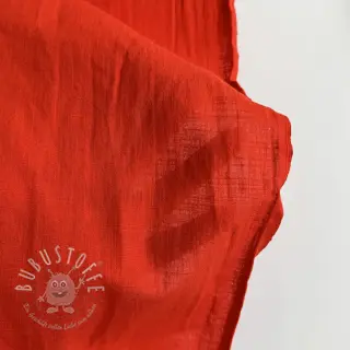Baumwollstoff mit Leinen red
