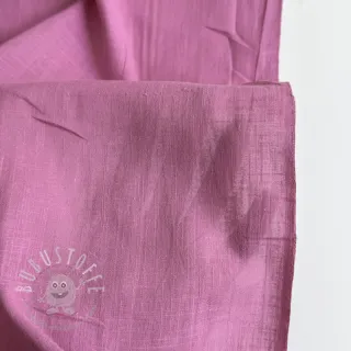 Baumwollstoff mit Leinen dark pink