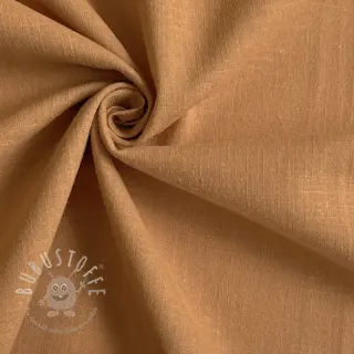 Baumwollstoff mit Leinen cognac