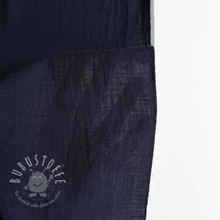Baumwollstoff mit Leinen dark blue