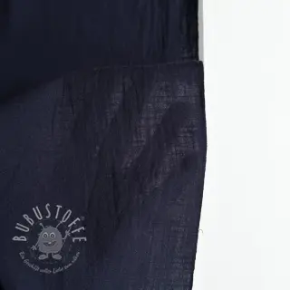 Baumwollstoff mit Leinen dark blue