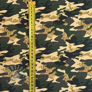 Jersey Shimmering camouflage brown digital print
