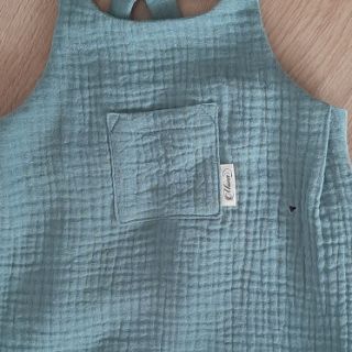 Double gauze/musselin green ORGANIC