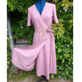 Leinenstoff gewaschen mauve