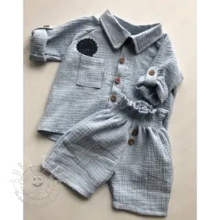 Double gauze/musselin blue
