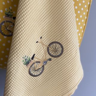 Waffelstoff soft yellow