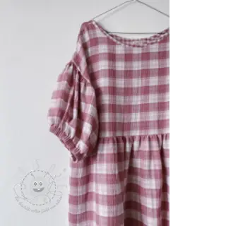 Double gauze/musselin Double sided CHECKS MINI mauve