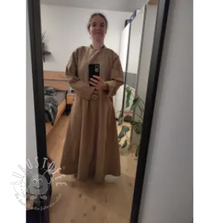 Baumwollstoff mit Leinen taupe