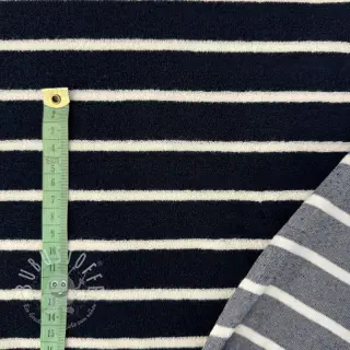 Kuschelfrottee YARN DYED Stripe BIG dark blue
