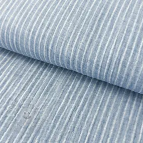 Double gauze/musselin YARN DYED Stripes light blue