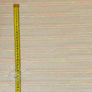 Viskosestoff leinen NEON stripe multicolour