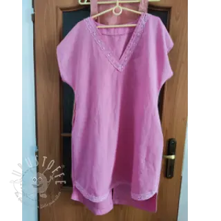 Leinenstoff gewaschen 170 g light pink
