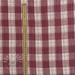 Double gauze/musselin Double sided CHECKS MINI rosewood