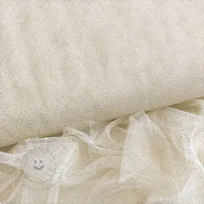 Feintüll ROYAL SPARKLE ecru gold