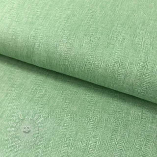 Leinen mit Baumwolle Fishbone green