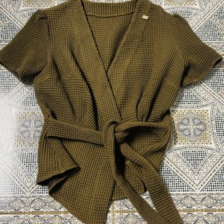 Waffelstoff moss green