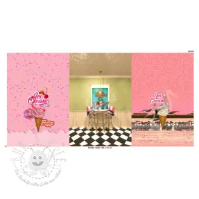 Jersey Pink dinner PANEL digital print