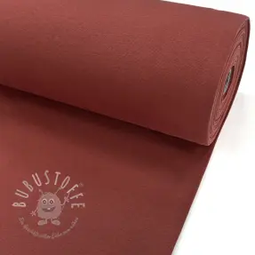 Baumwoll Bündchenstoff glatt PREMIUM dark rust