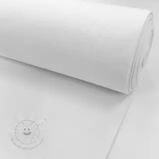 Baumwoll Bündchenstoff glatt PREMIUM white