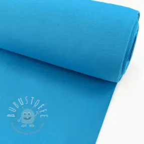 Baumwoll Bündchenstoff glatt PREMIUM aqua