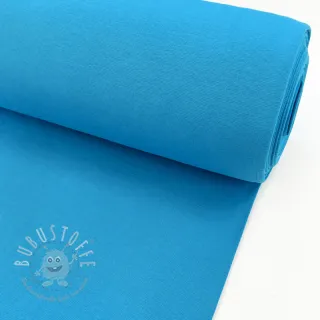 Baumwoll Bündchenstoff glatt PREMIUM aqua