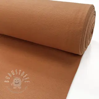 Baumwoll Bündchenstoff glatt PREMIUM bronze