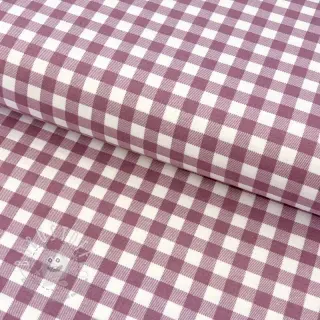 Baumwollstoff FLANNEL Check mauve
