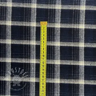 Scottish Check YARN DYED BRUSHED navy