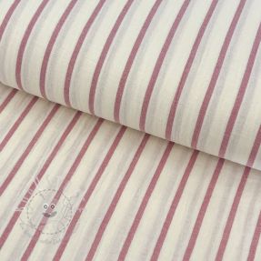 Double gauze/musselin YARN DYED Thin strip mauve