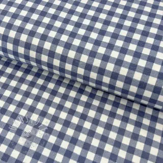 Baumwollstoff FLANNEL Check blue