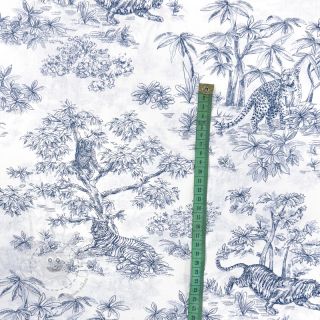Baumwollstoff Acajou blue PERCALE