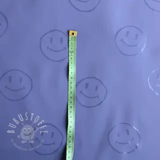 Regenmantel Stoff Happy faces purple