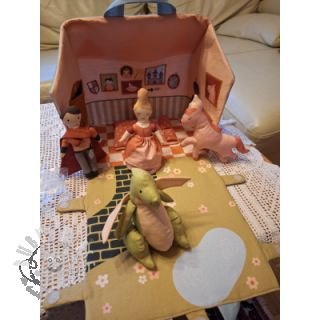Baumwollstoff Castle dollhouse PANEL digital print