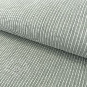 Double gauze/musselin YARN DYED Stripes old green