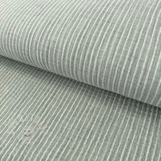 Double gauze/musselin YARN DYED Stripes old green